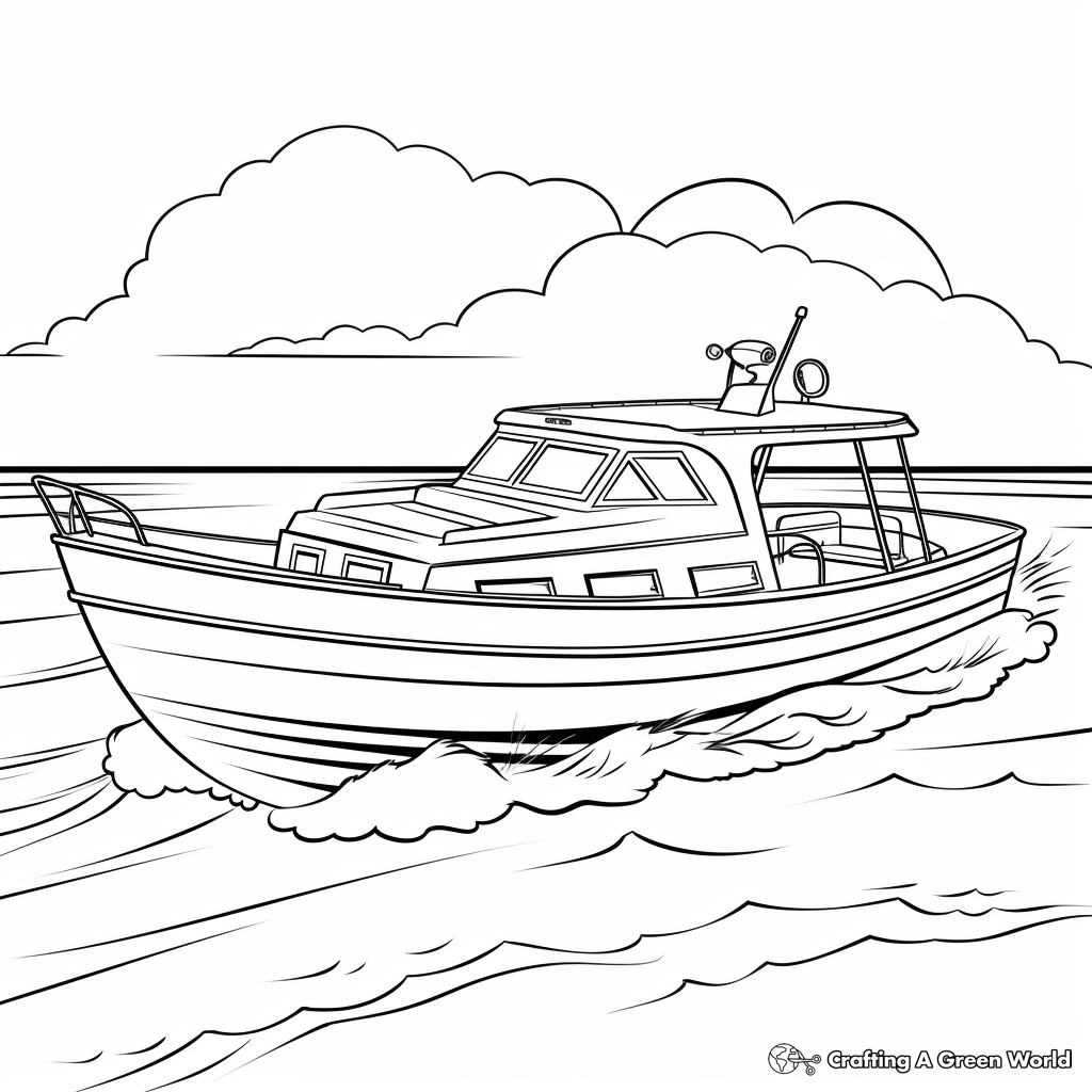 Boat Coloring Pages Free Printable 