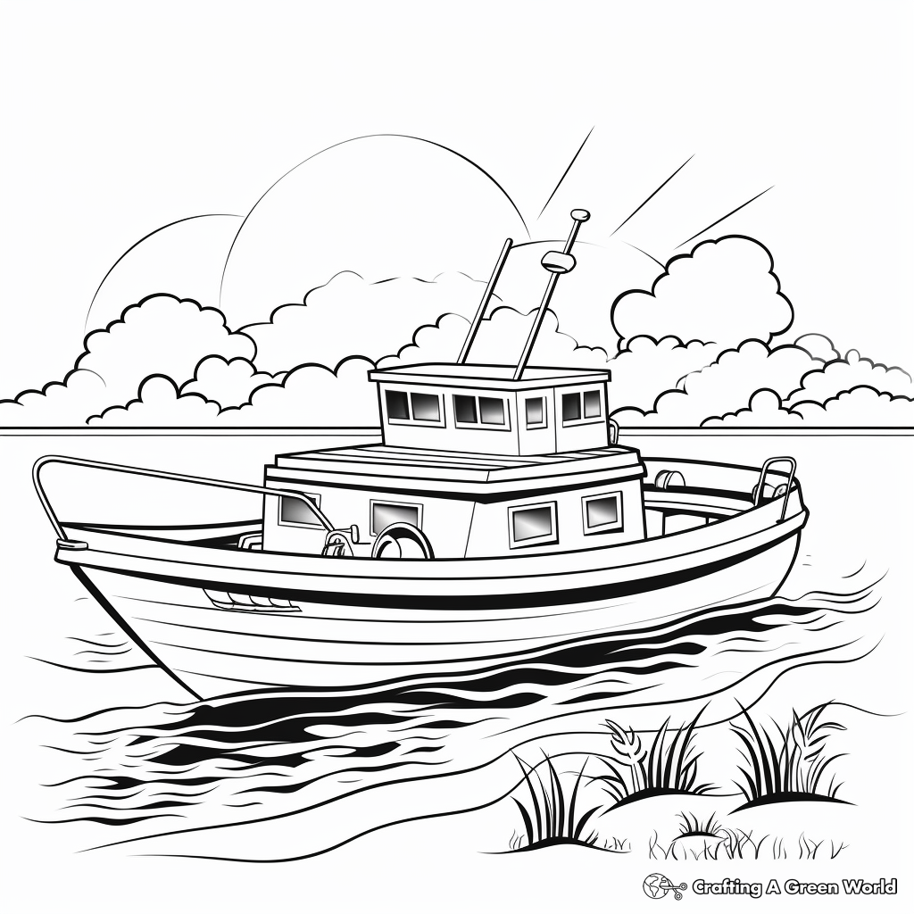 Boat Coloring Pages Free Printable 