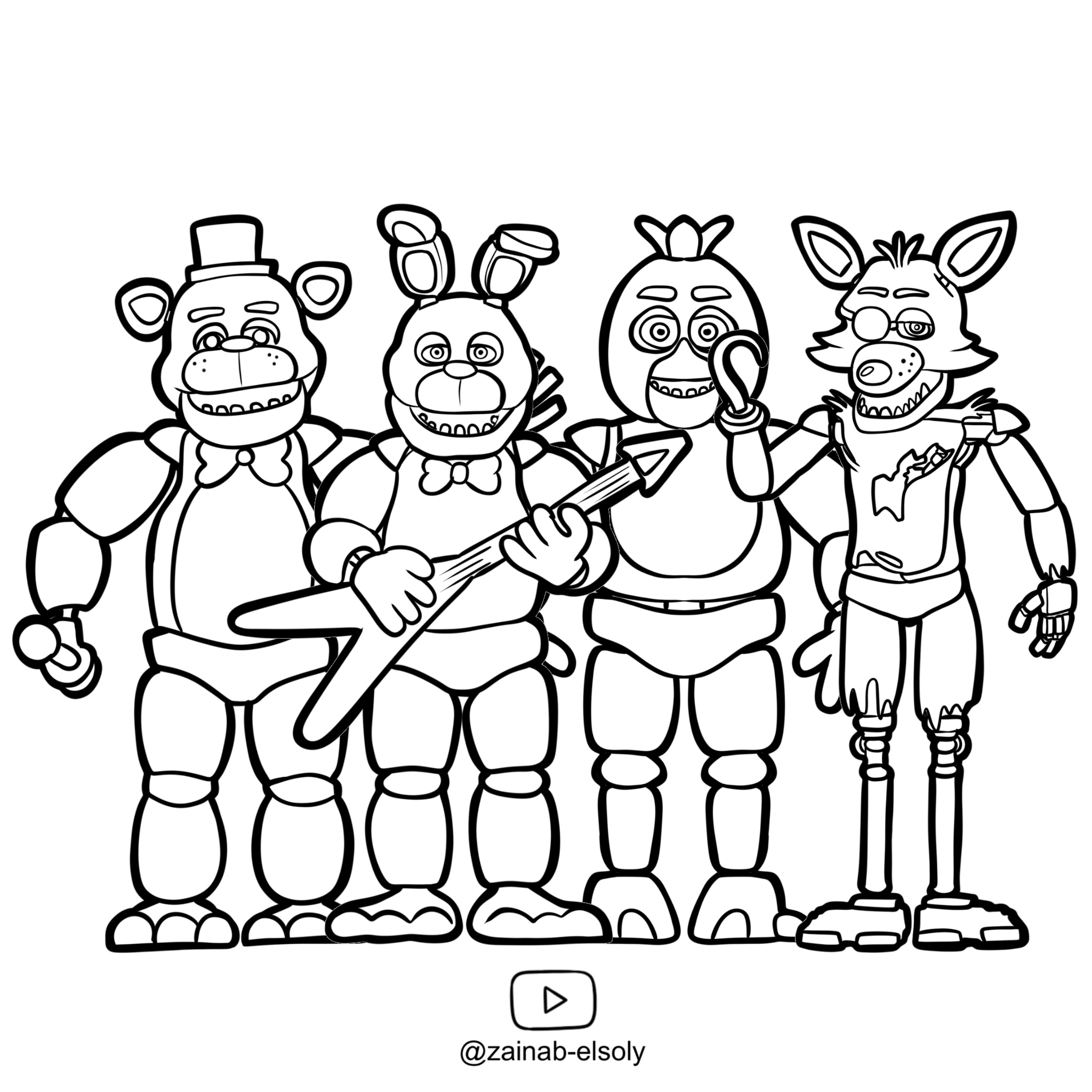 Bonnie Fnaf Coloring Pages Bonnie Fnaf Coloring Pages