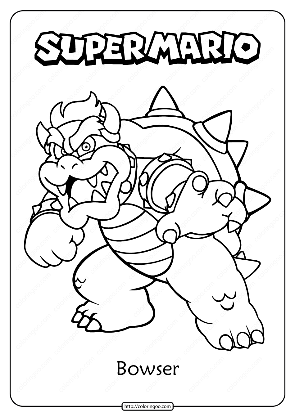 bowser coloring pages