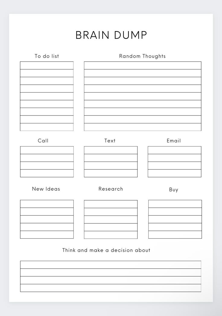 Brain Dump Worksheet Planner Hexagon Brain Dump Worksheet Planner Hexagon