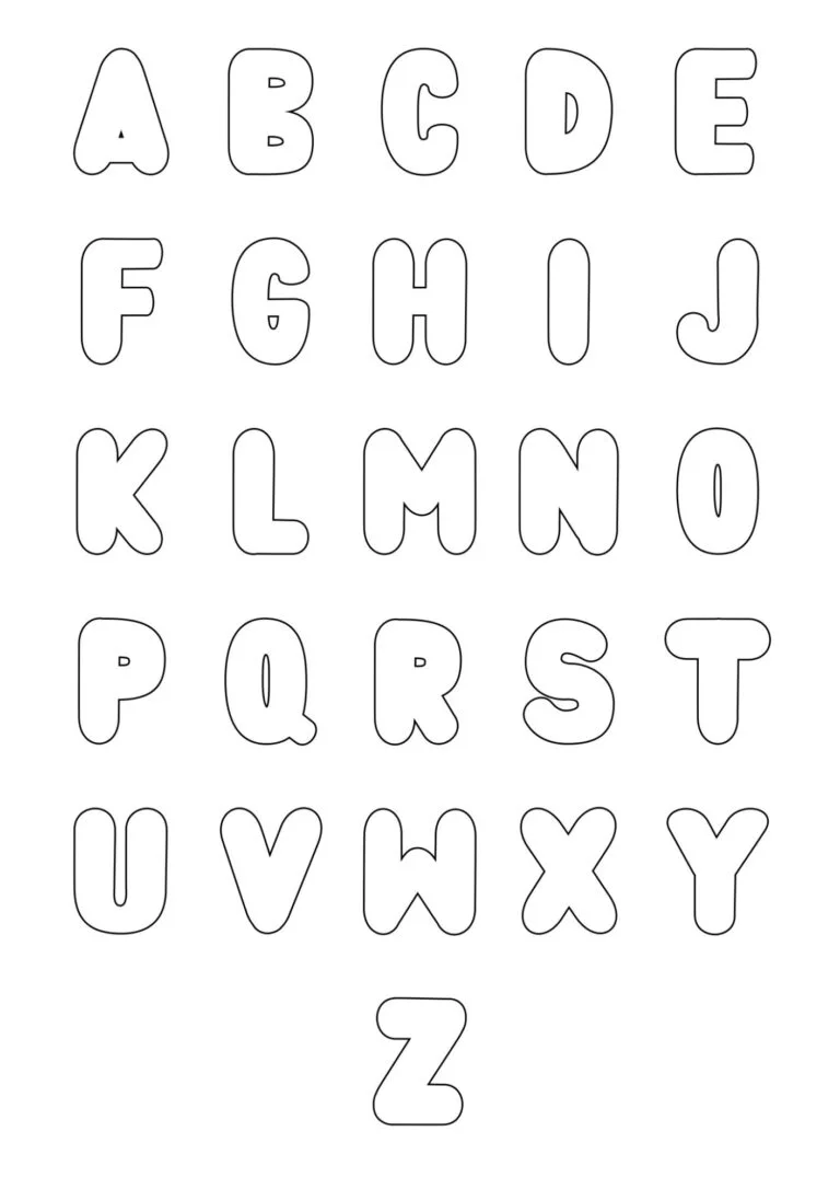 Bubble Alphabet Letters Printable Bubble Alphabet Letters Printable
