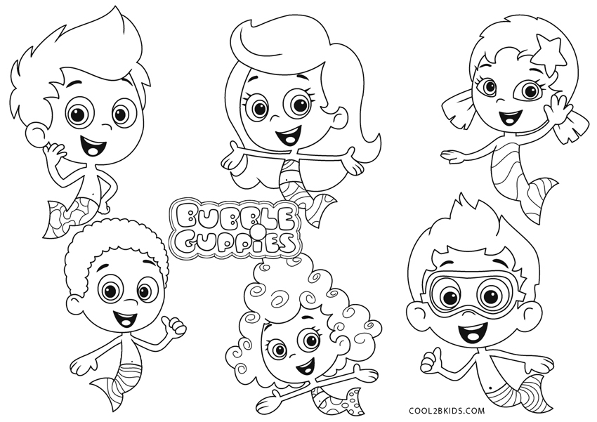 bubble guppies color pages bubble guppies color pages