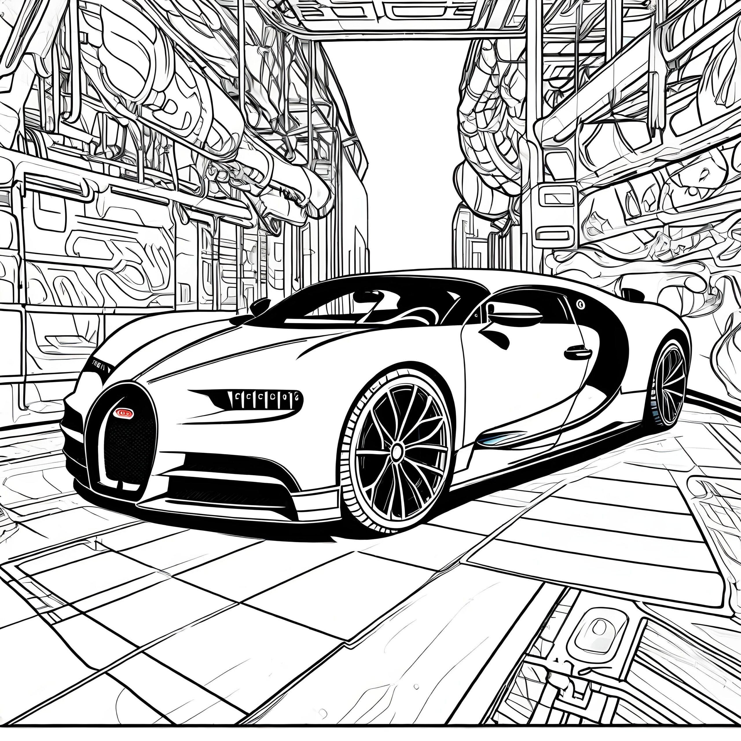 Bugatti Coloring Pages 19 TOP Pages Bugatti Veyron Bugatti Chiron 