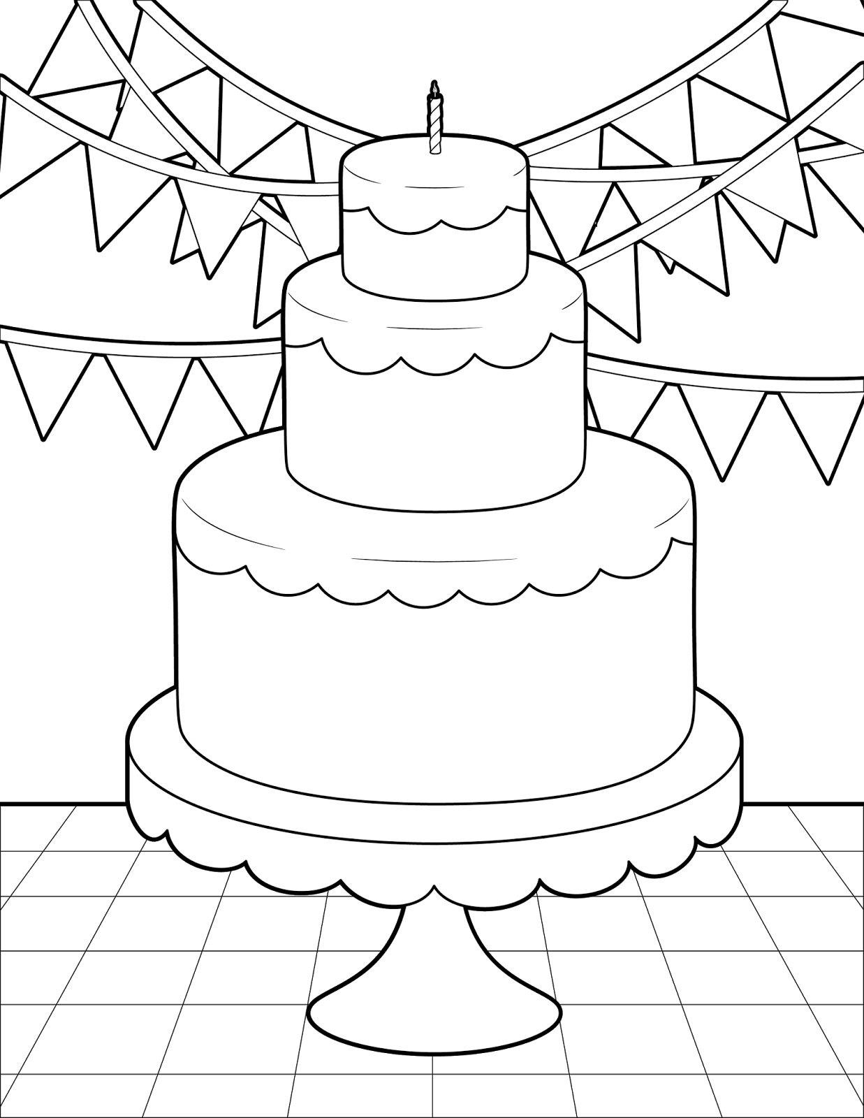 Cake Coloring Pages Cake Coloring Pages