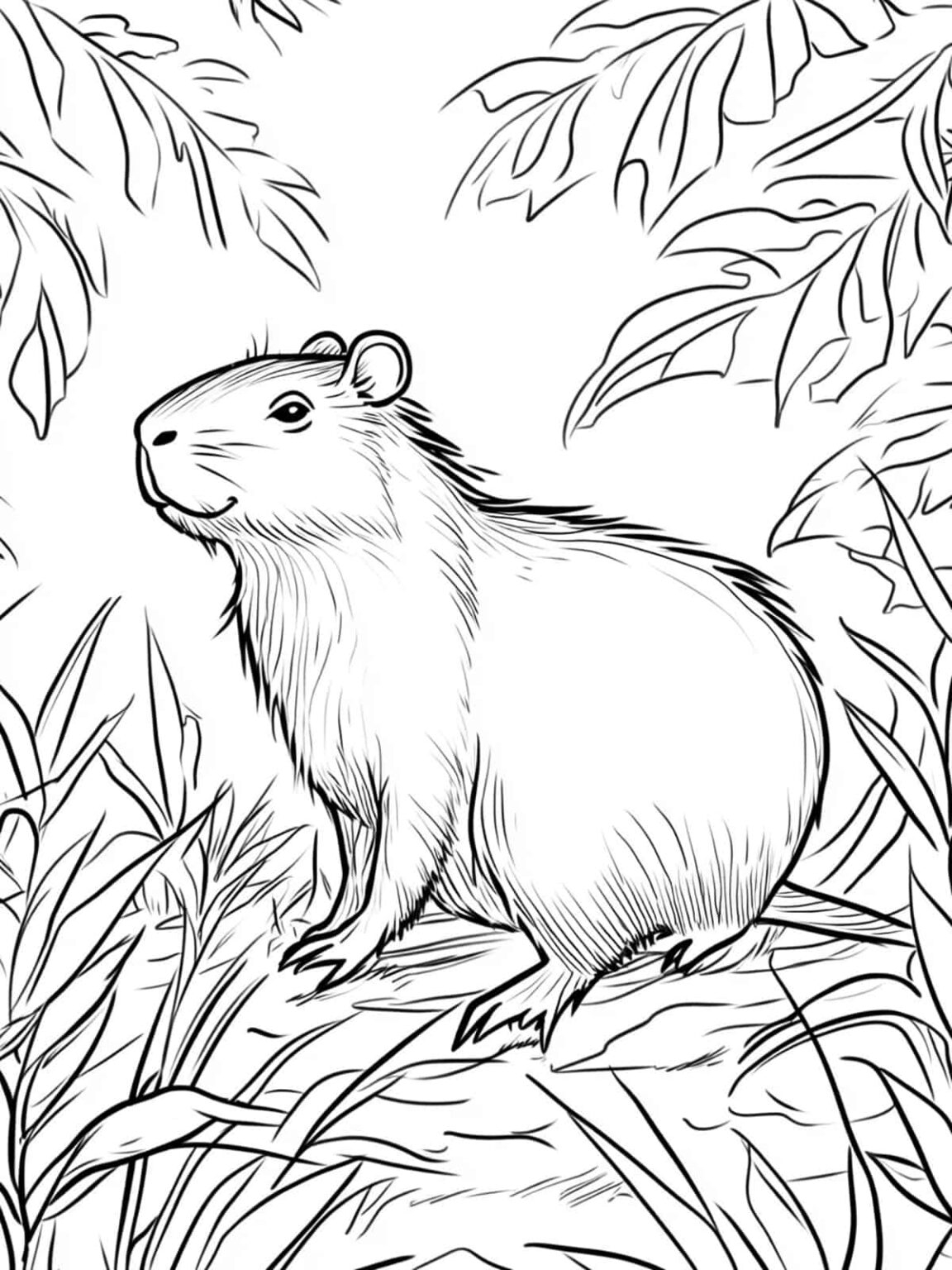 Capybara Coloring Pages Chill With The World 39 s Friendliest Rodent 