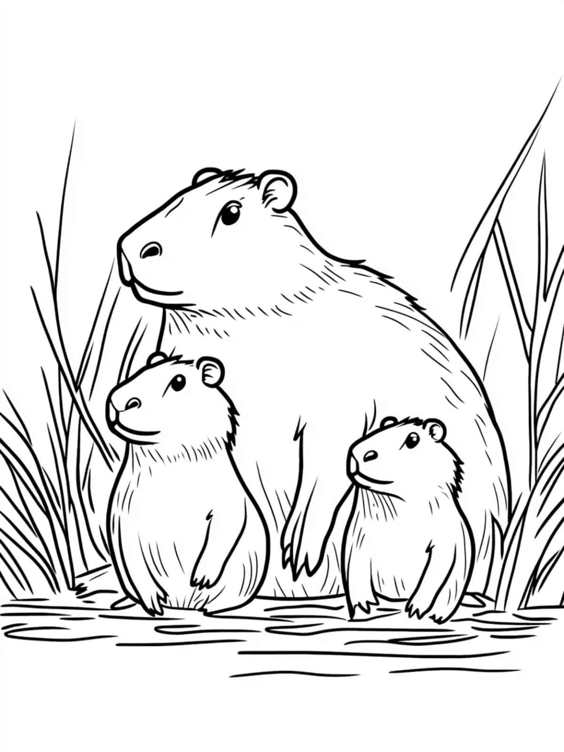 Capybara Coloring Pages Chill With The World 39 s Friendliest Rodent 