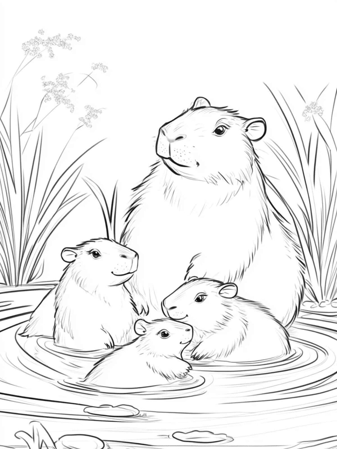 Capybara Coloring Pages Chill With The World 39 s Friendliest Rodent