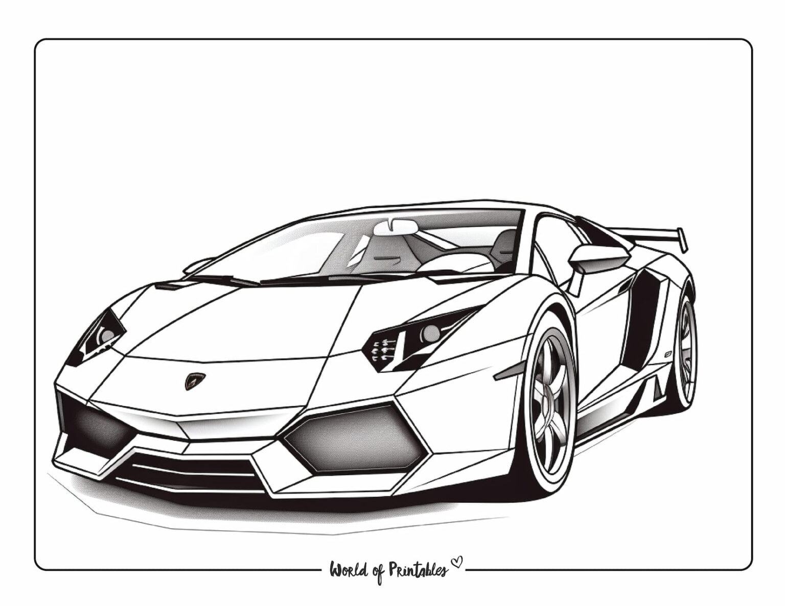 Car Coloring Pages World Of Printables