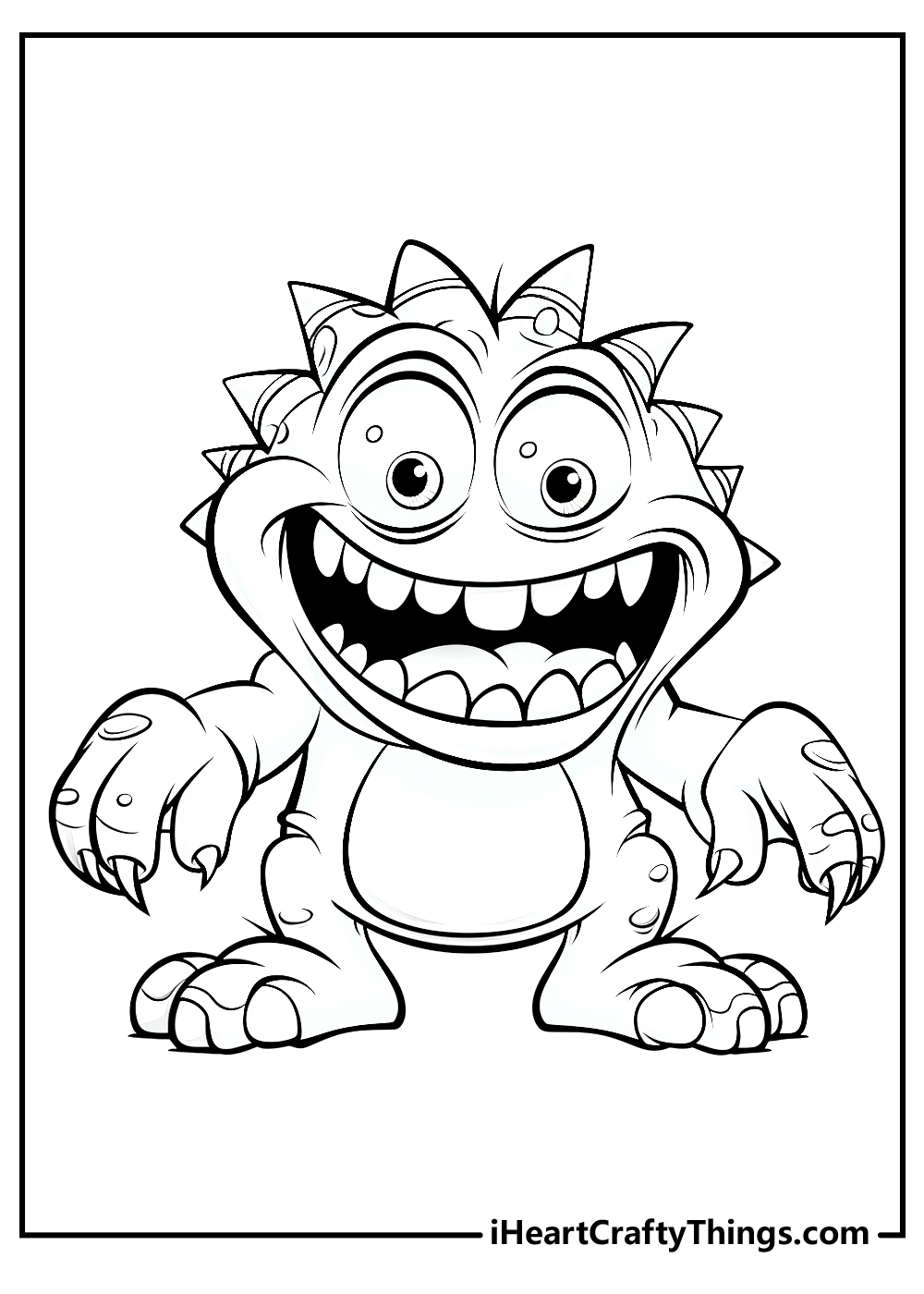 Cartoon Monster Coloring Pages Free Printable Cartoon Coloring Pages