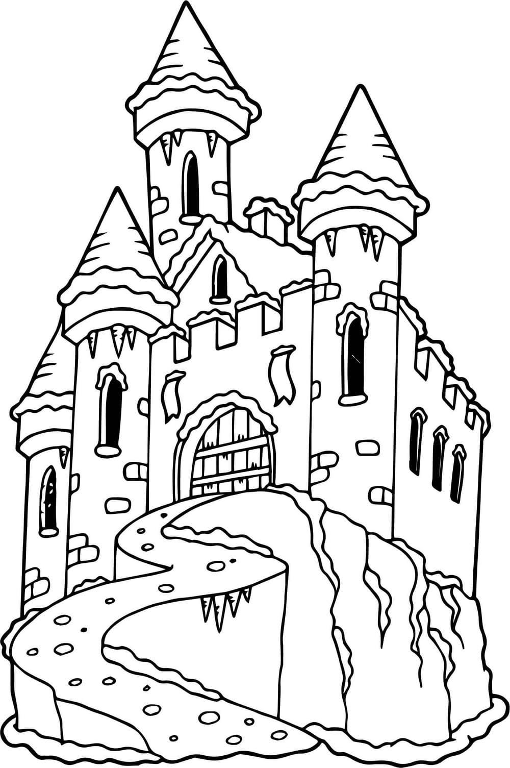 castle coloring page