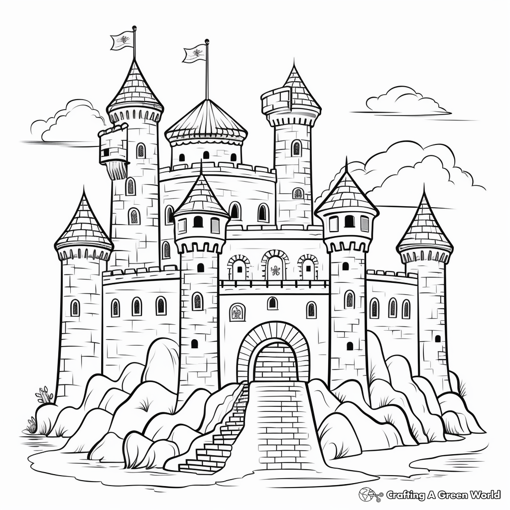 Castle Coloring Pages Free Printable 