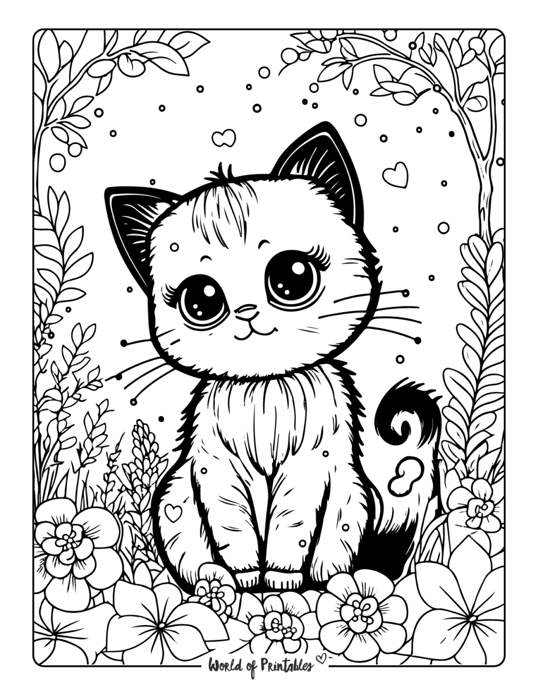 free cat coloring pages