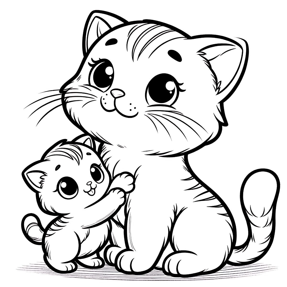 printable coloring pages of cats