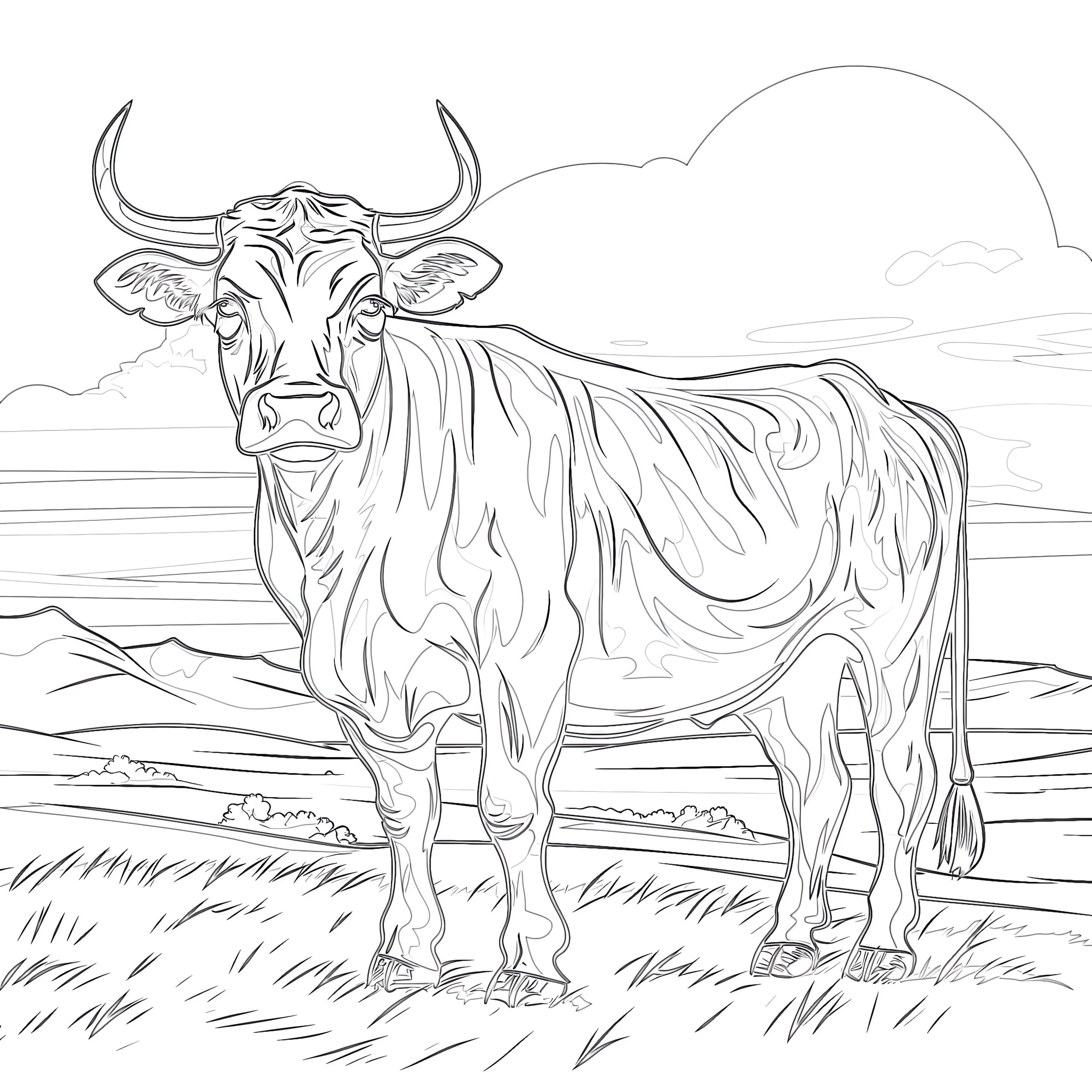 Cattle Coloring Pages Coloring Pages Mimi Panda