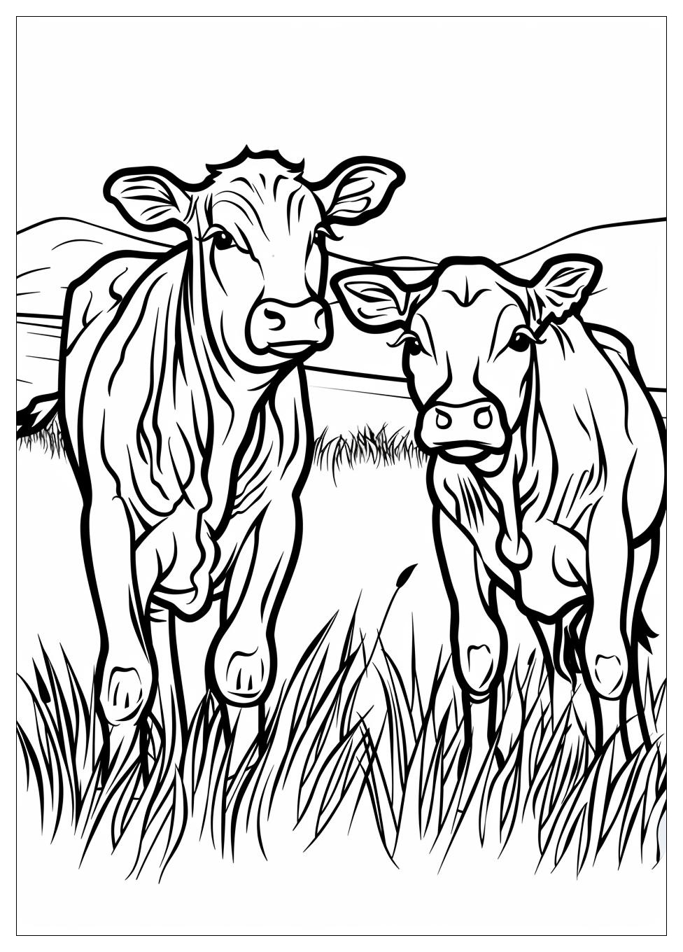 Cattle Coloring Pages Fun Farm Animal Designs For Kids MrColoring Com