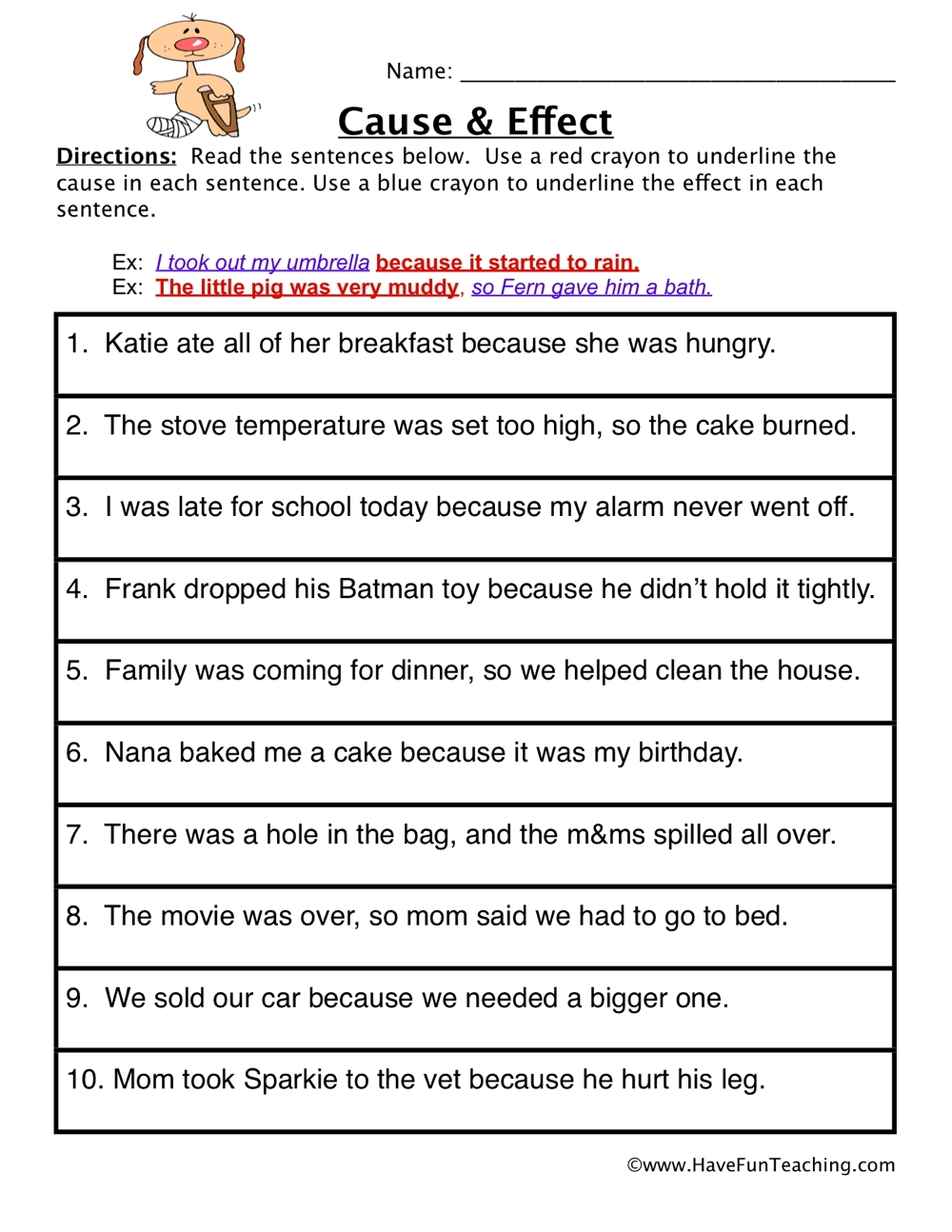 Cause And Effect Worksheets Have Fun Teaching
