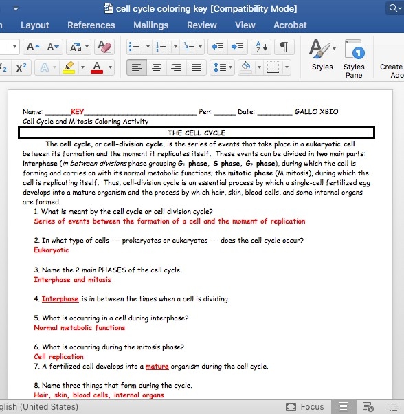 the cell cycle coloring worksheet the cell cycle coloring worksheet