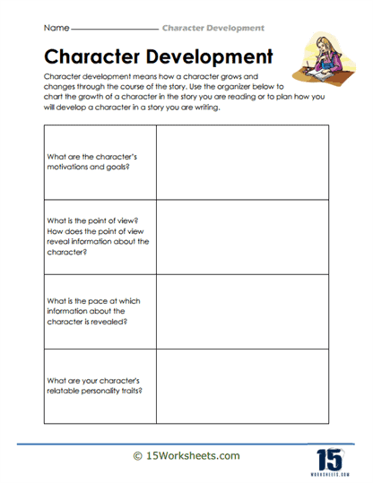 Character Development Worksheets 15 Worksheets