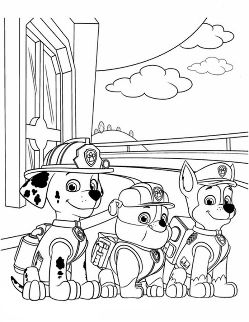 chase paw patrol coloring pages