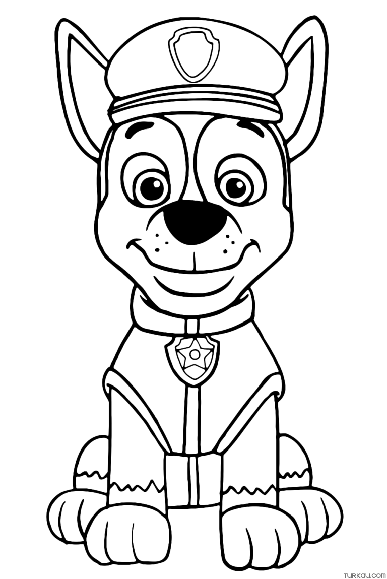Chase Paw Patrol Coloring Page Turkau