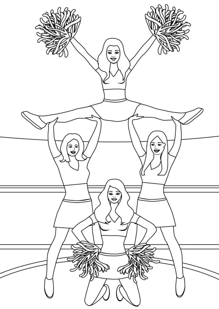 Cheerleading Coloring Pages