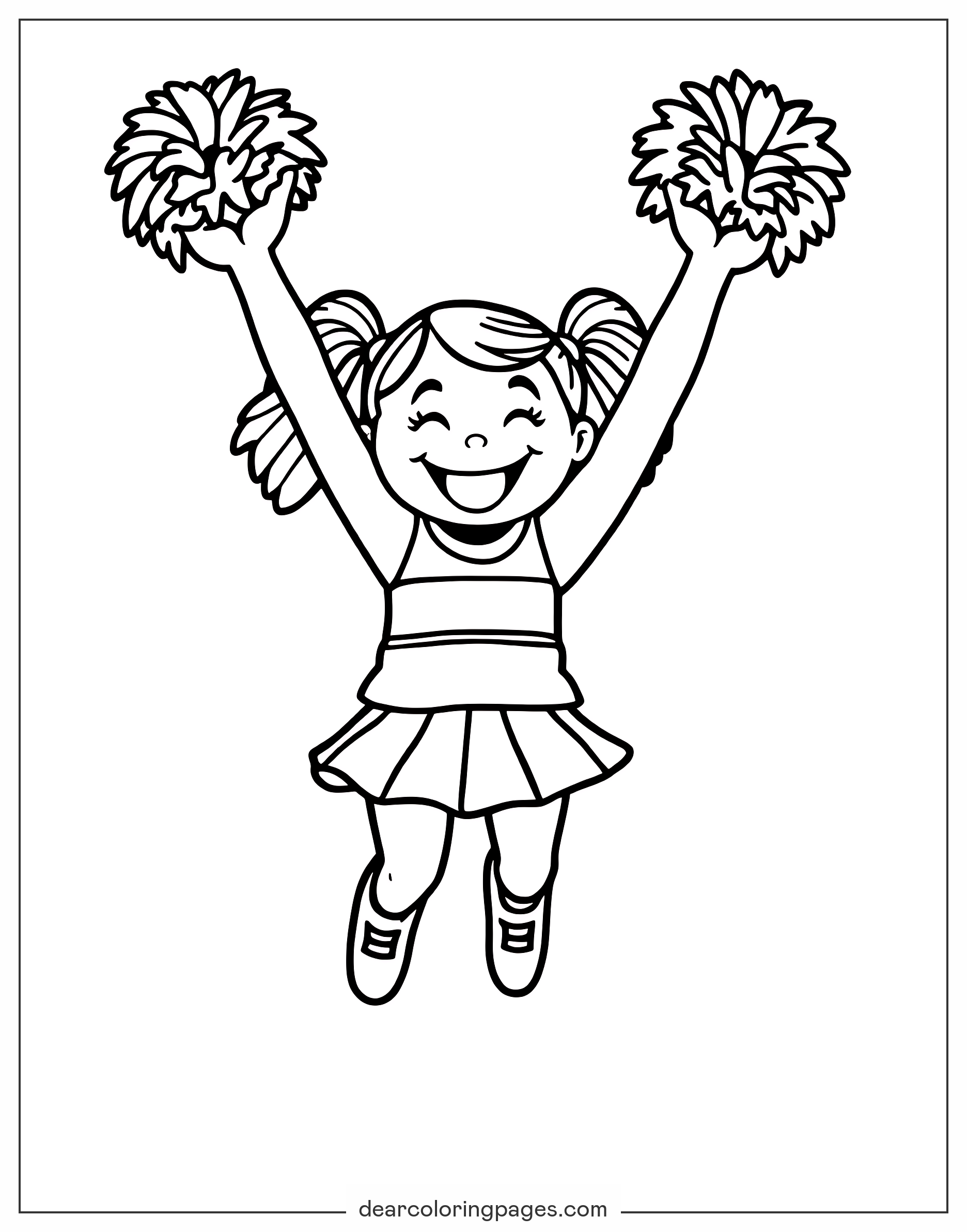 coloring pages for cheerleading