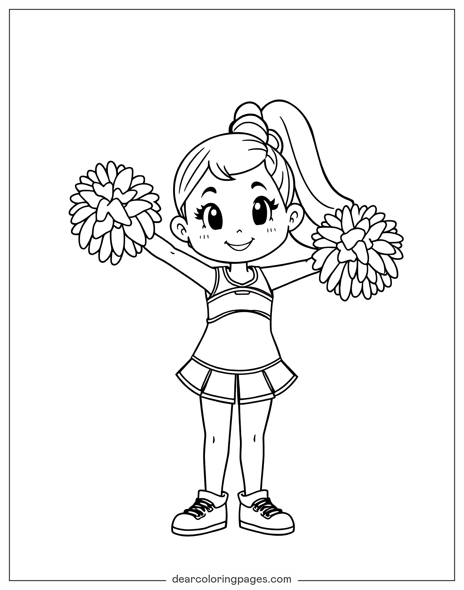 cheerleader coloring page