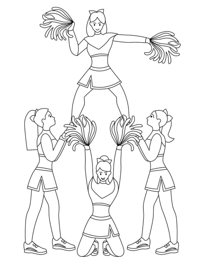 cheerleader coloring pages cheerleader coloring pages