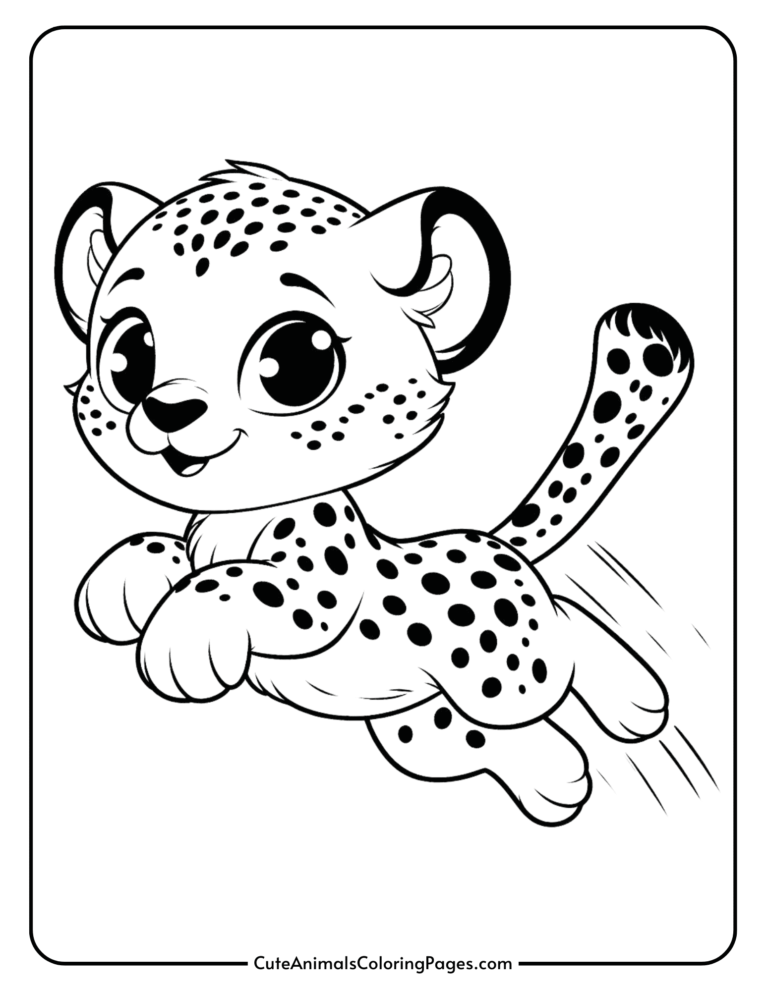 Cheetah Coloring Pages 10 Free Printable Pages Cute Animals 
