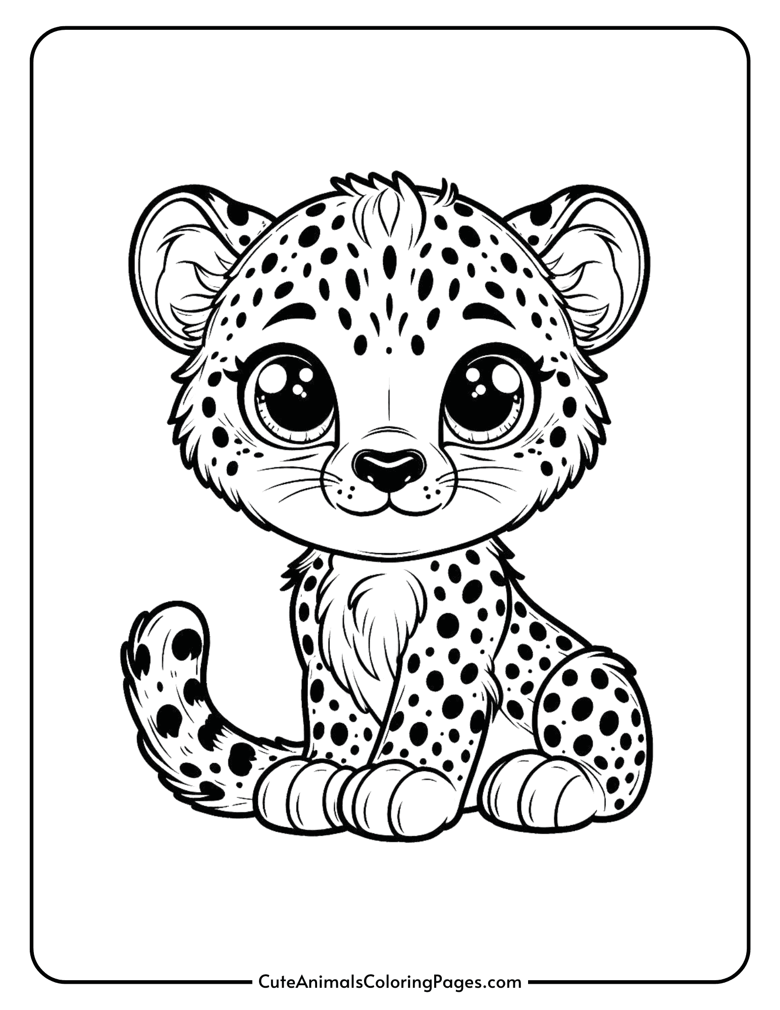 Cheetah Coloring Pages 10 Free Printable Pages Cute Animals 