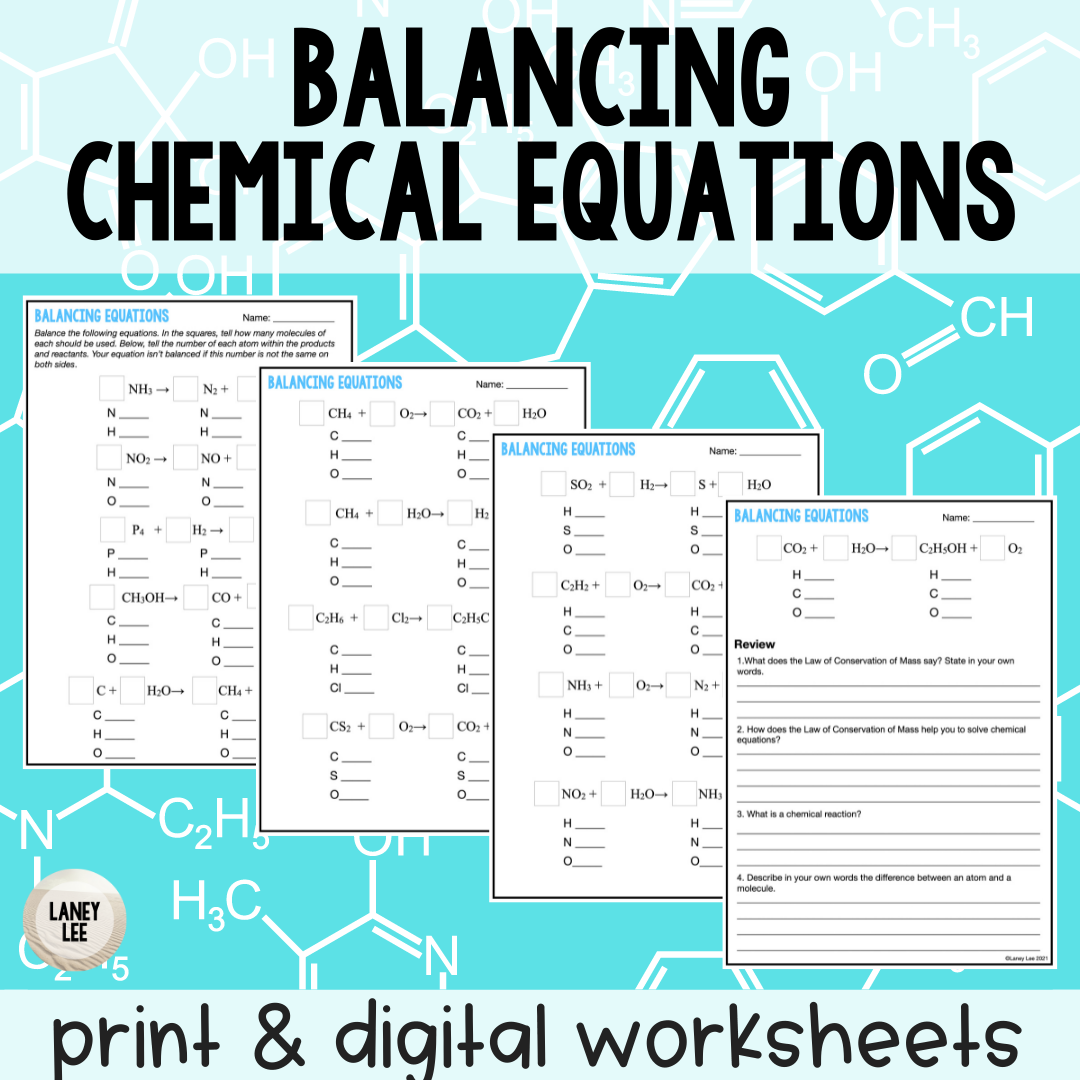 Chemistry Balancing Chemical Equations Worksheet Worksheets Library