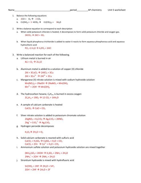Chemistry Unit 5 Worksheet 2 Empirical And Molecular Formulas Answers Chemistry Unit 5 Worksheet 2 Empirical And Molecular Formulas Answers