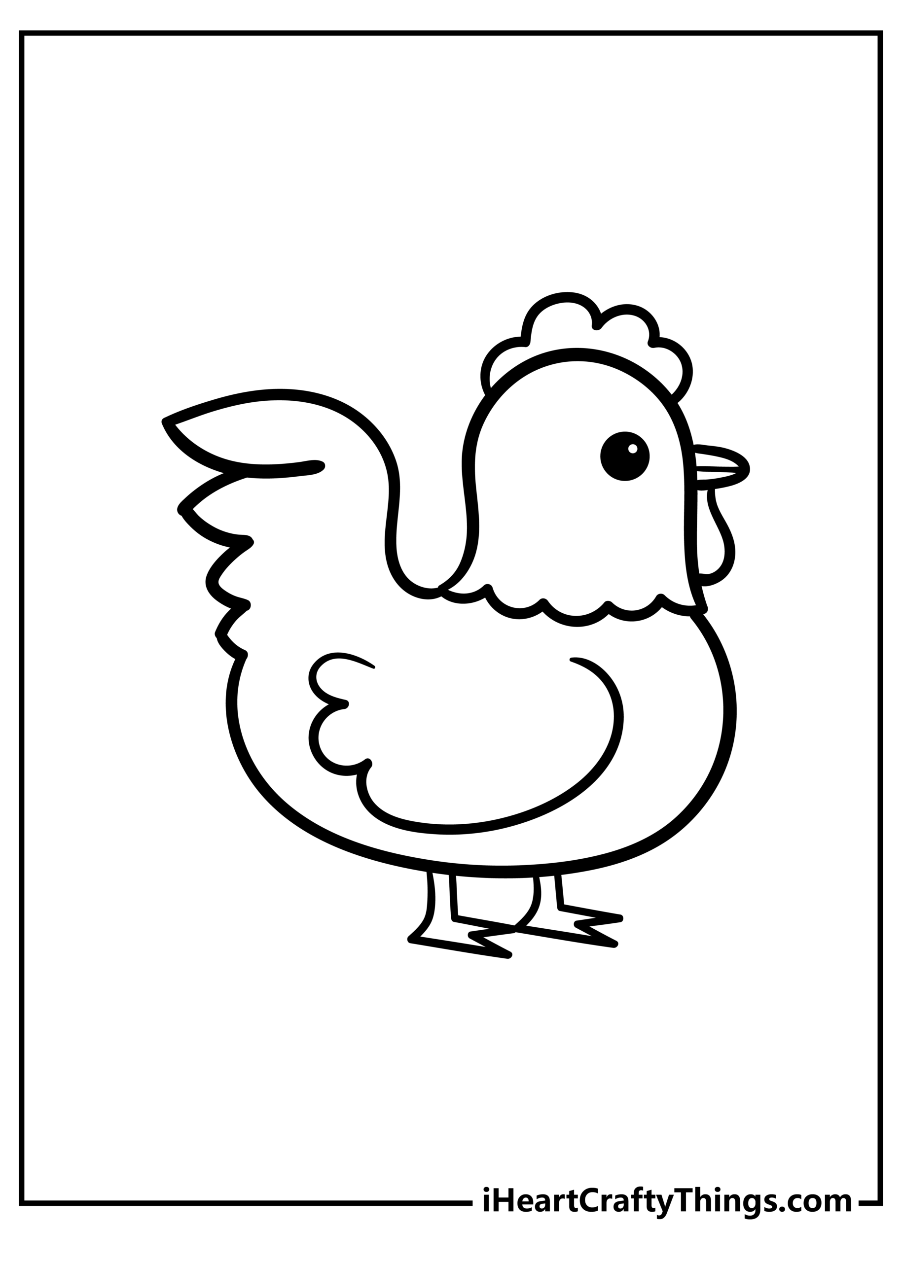 coloring page chicken coloring page chicken