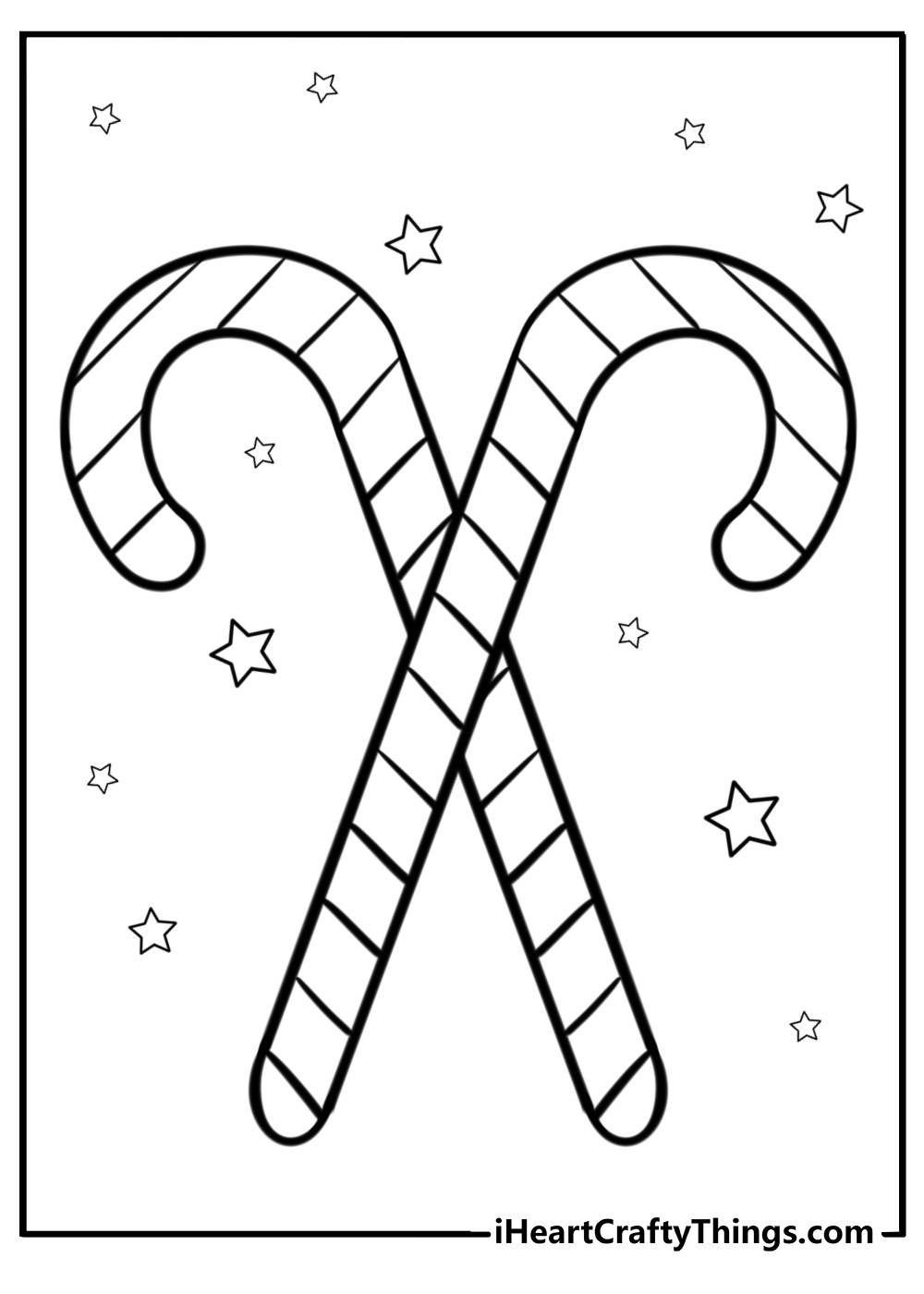 Christmas Candy Cane Coloring Pages
