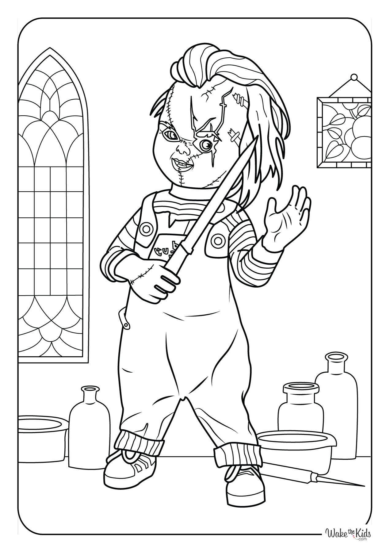 Chucky Coloring Pages Free Printable PDFs WakeTheKids