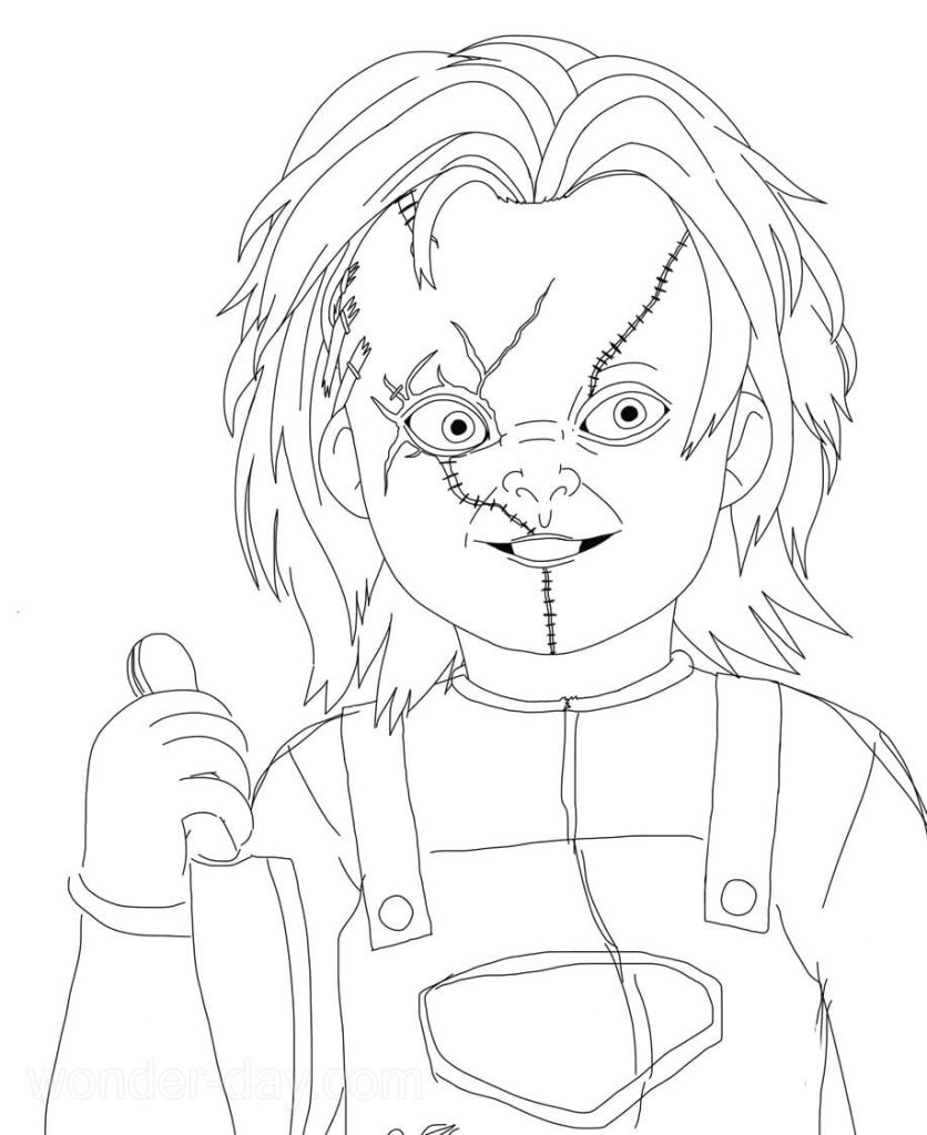 chucky coloring pages