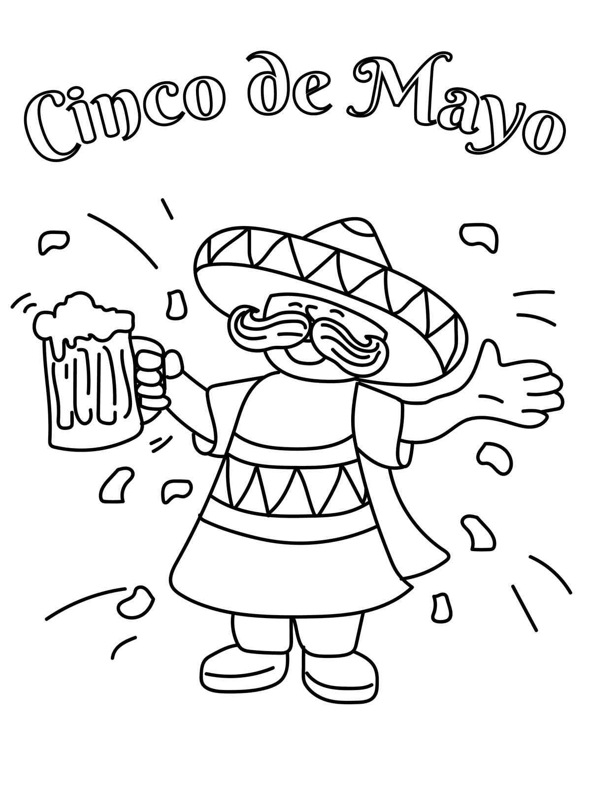 Cinco De Mayo Coloring Page Free Printable