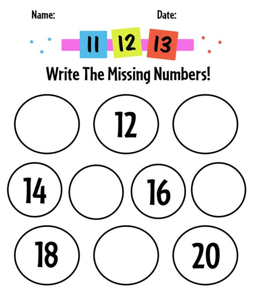 Circle Pattern Missing Numbers Worksheet Download Print Now Circle Pattern Missing Numbers Worksheet Download Print Now