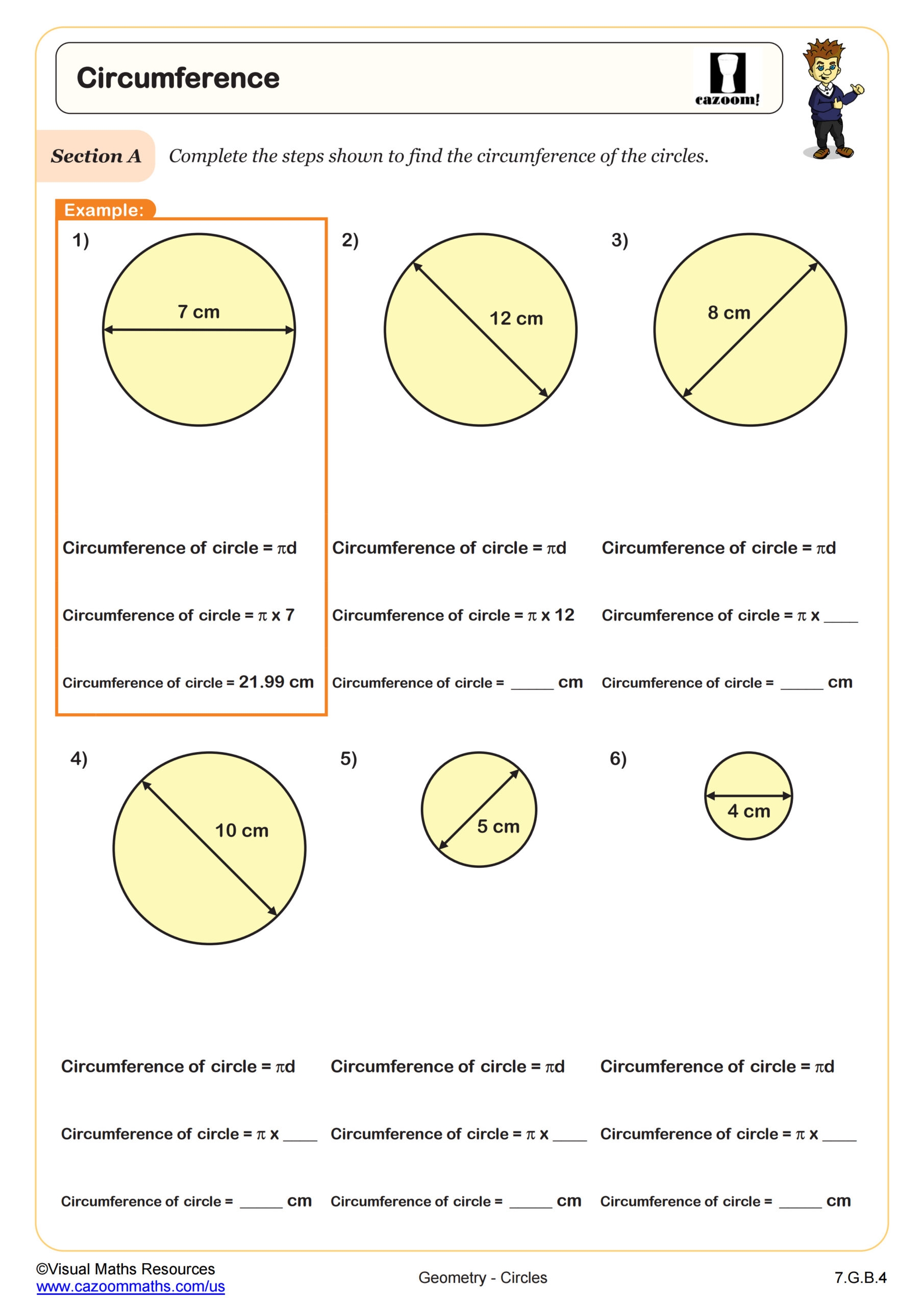 Circumference Of Circles Worksheet Fun And Engaging 7th Grade 