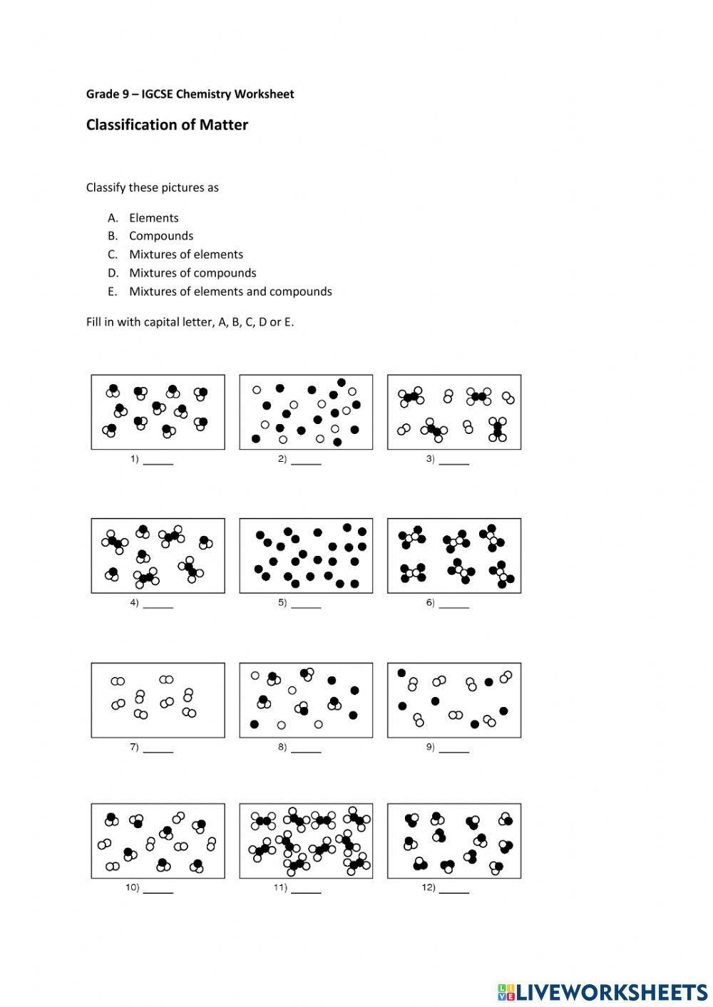 Classification Of Matter Worksheet Worksheets Library Classification Of Matter Worksheet Worksheets Library