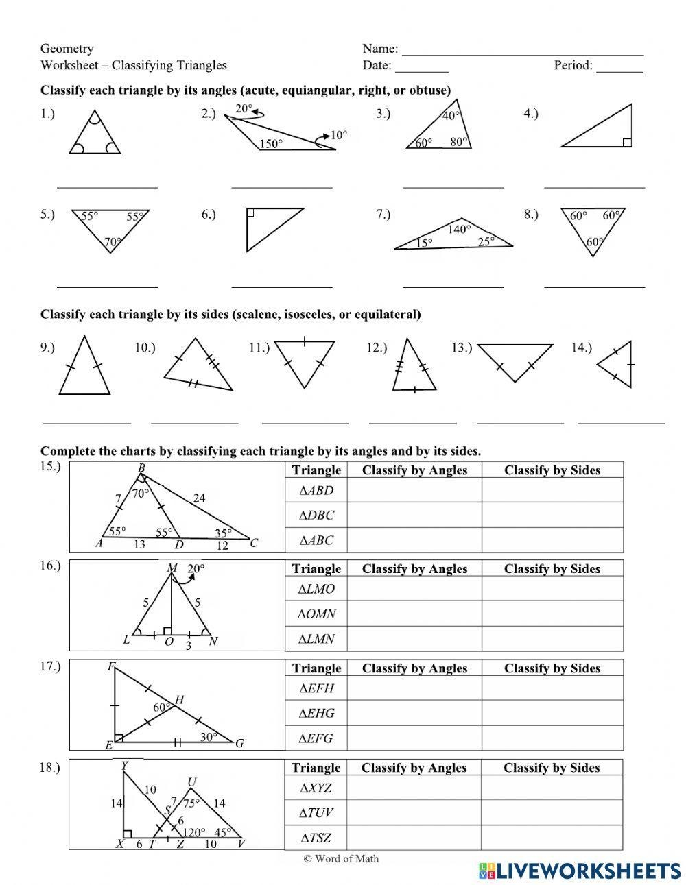 Classifying Triangles Practice Interactive Worksheet Worksheets Library Classifying Triangles Practice Interactive Worksheet Worksheets Library