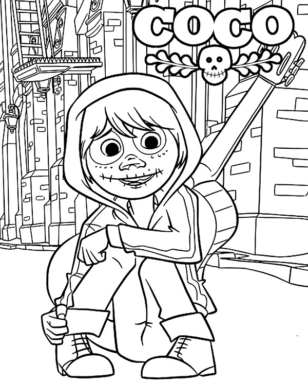 Coco Coloring Page Sheet Coco Coloring Page Sheet