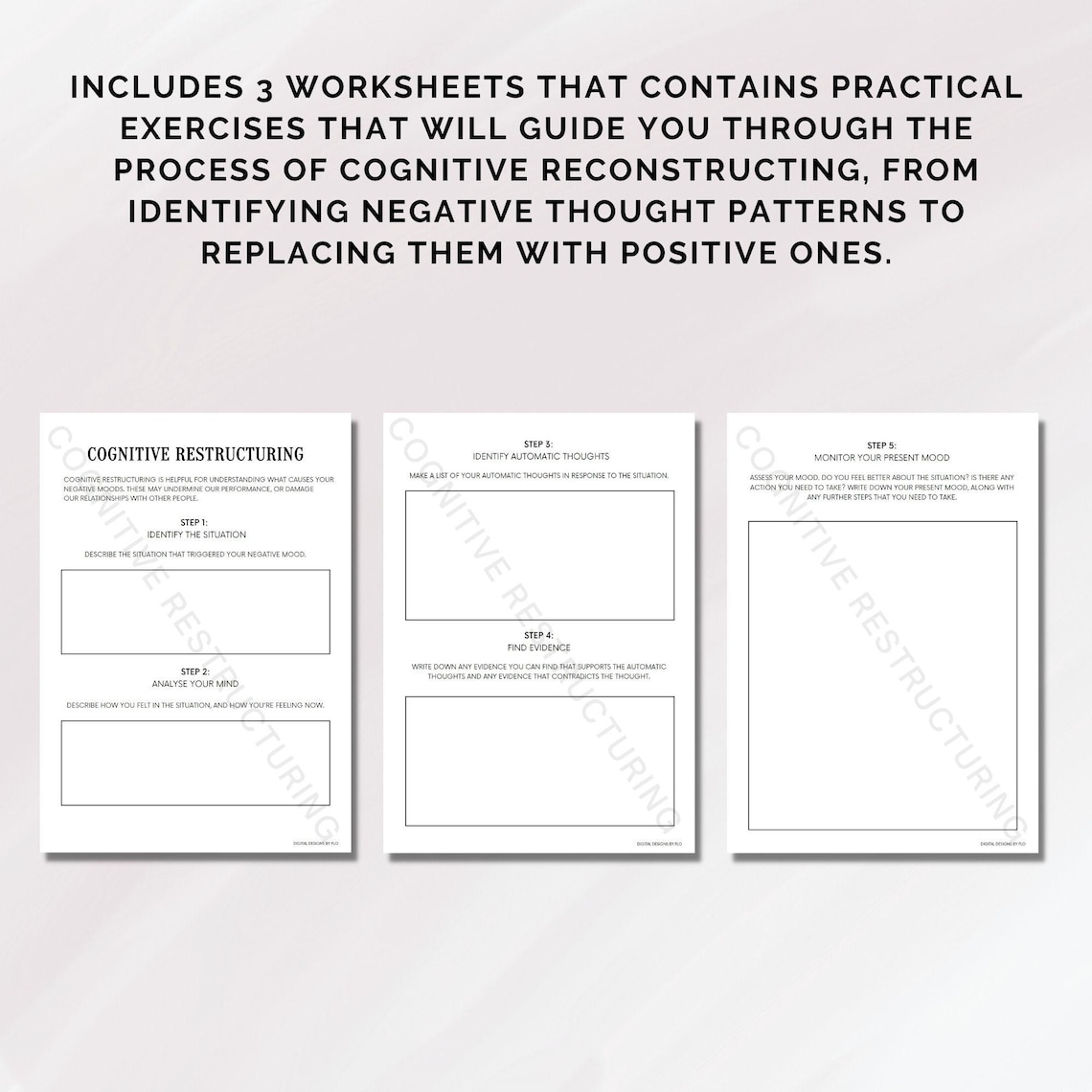 cognitive restructuring worksheet cognitive restructuring worksheet