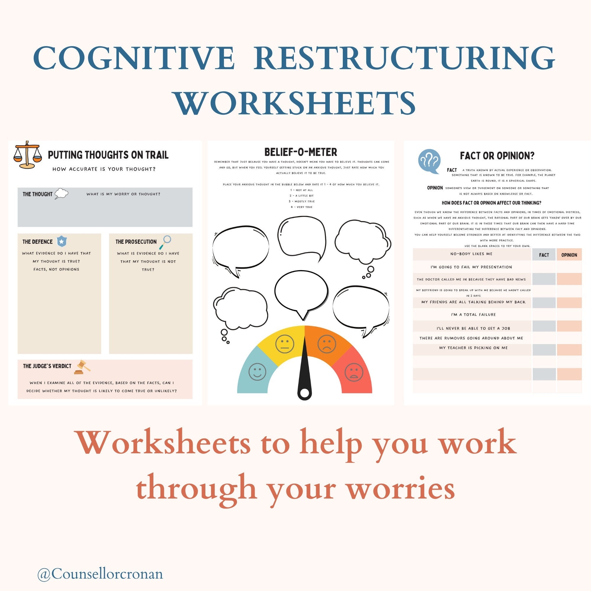 Cognitive Restructuring Worksheets Unhelpful Thinking Etsy Canada Cognitive Restructuring Worksheets Unhelpful Thinking Etsy Canada