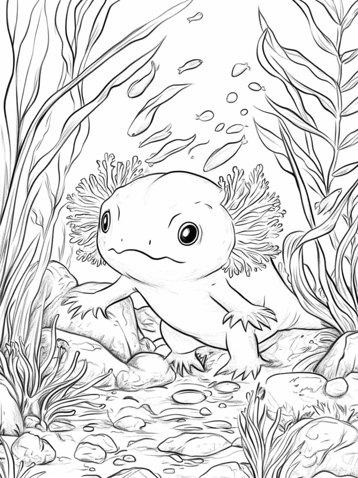 Collection Of 30 Free Printable Axolotl Coloring Pages Collection Of 30 Free Printable Axolotl Coloring Pages