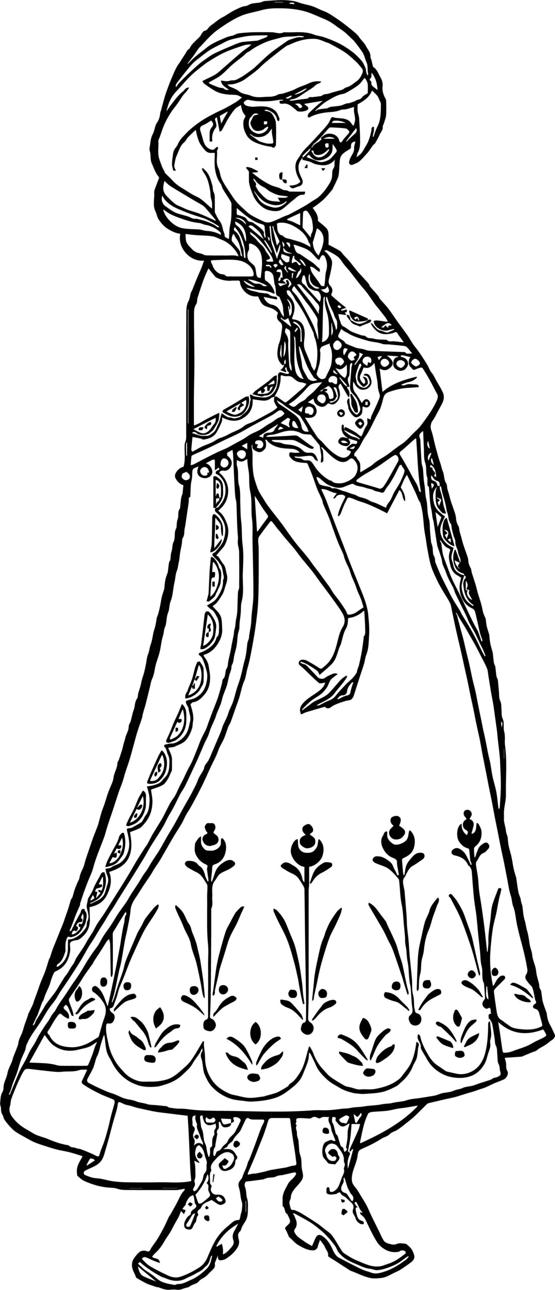 Collection Of Anna Frozen Coloring Pages Free Printable