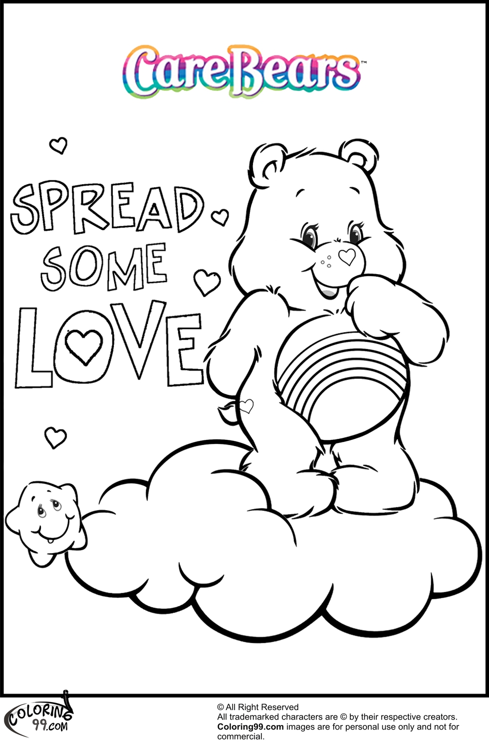 Collection Of Care Bear Coloring Pages Free Printable Collection Of Care Bear Coloring Pages Free Printable