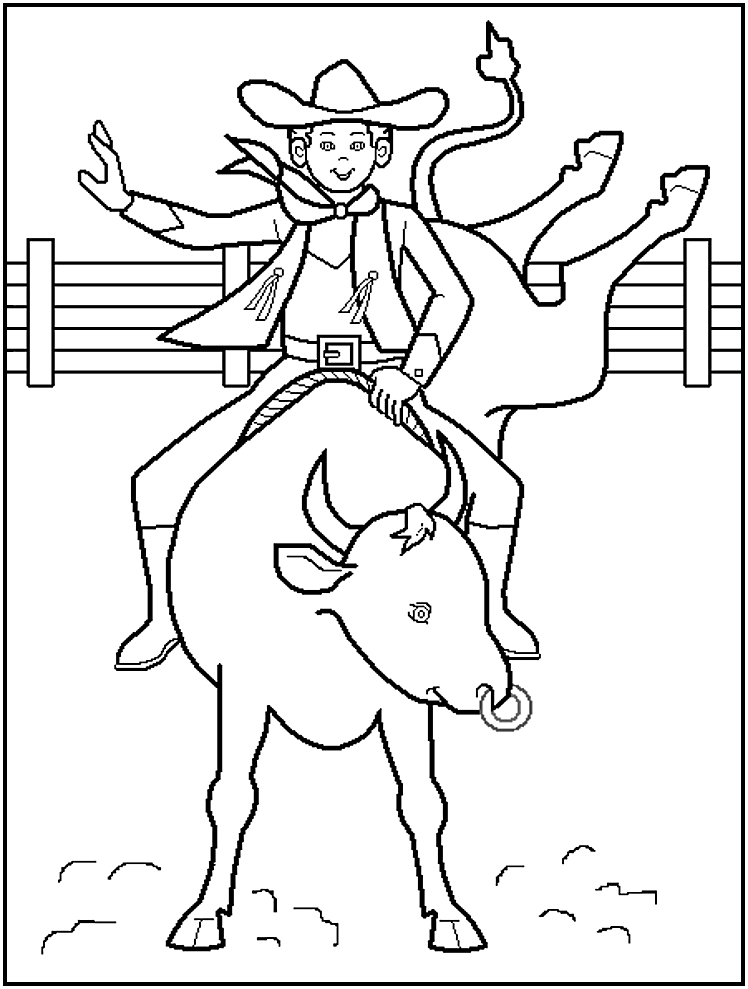 Collection Of Cowboy Coloring Pages Free Printable