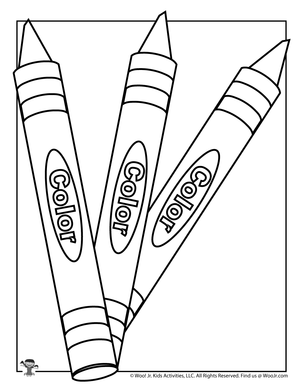 Collection Of Crayon Coloring Pages Free Printable